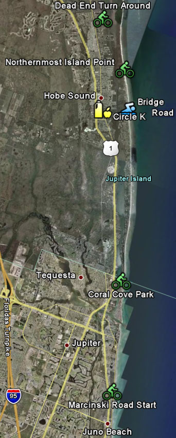 Jupiter Island Route Overview