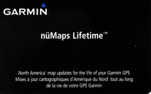 Garmin nuMaps Lifetime subscription card