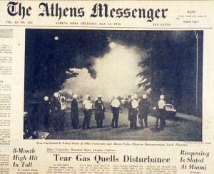 Tear gas at Athen's Ohio University