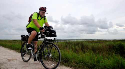 Ken Steinhoff giving B&M Lumotech IQ Cyo headlight trial run