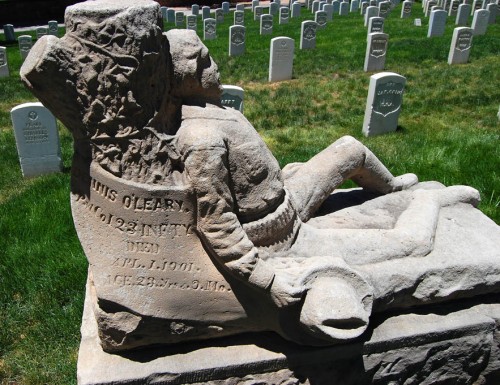 Mystery tombstone of Dennis O'Leary in Santa Fe National Cemetery