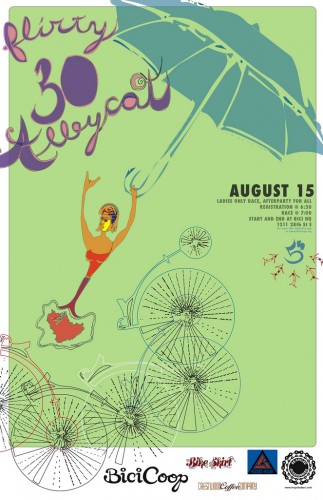 BikeSkirt Flirty 30 Alleycat Poster