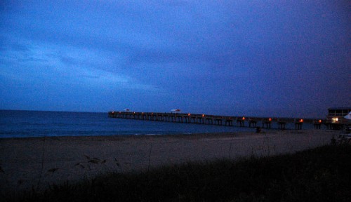 Lake Worth Beach Pier at Full Moon Drum Circle