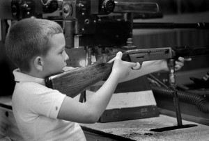 Target shooting at Cape Girardeau's Southeast Missouri Fair circa 1966