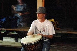 Drummer at Lake Worth Full Moon Drum Circle