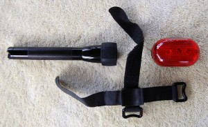 Maglight, handlebar attachment and bicycle taillight