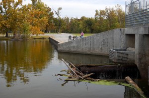 Spillway at Horseshoe Lake in southern Illinois