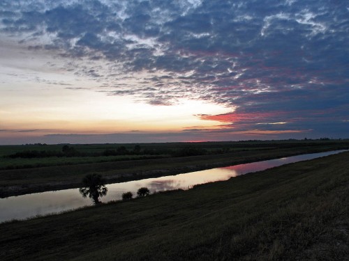 Sunset on the Lake Okeechobee Scenic Trail near Moore Haven