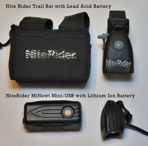 NiteRider Trail Rat versus NiteRider MiNewt Mini-USB