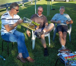 Studying bike porn after the Lake Okeechobee Big Adventure Ride