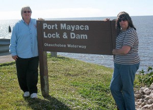 Carol and Peggy provided support on the Lake Okeechobee ride