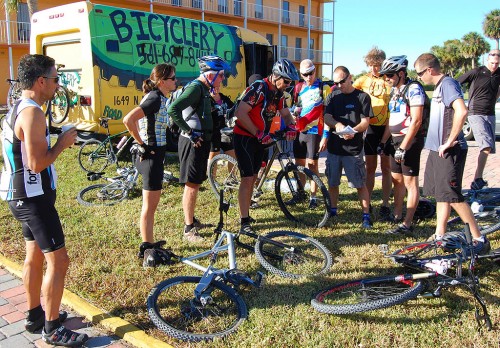 Lake Okeechobee Adventure riders go over plans for ride