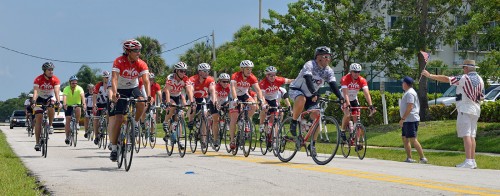 Jeff and On Your Mark finish the 1,200-mile bike ride.